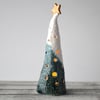 A298 Ceramic Christmas Tree Tea Light Holder (UK postage free)