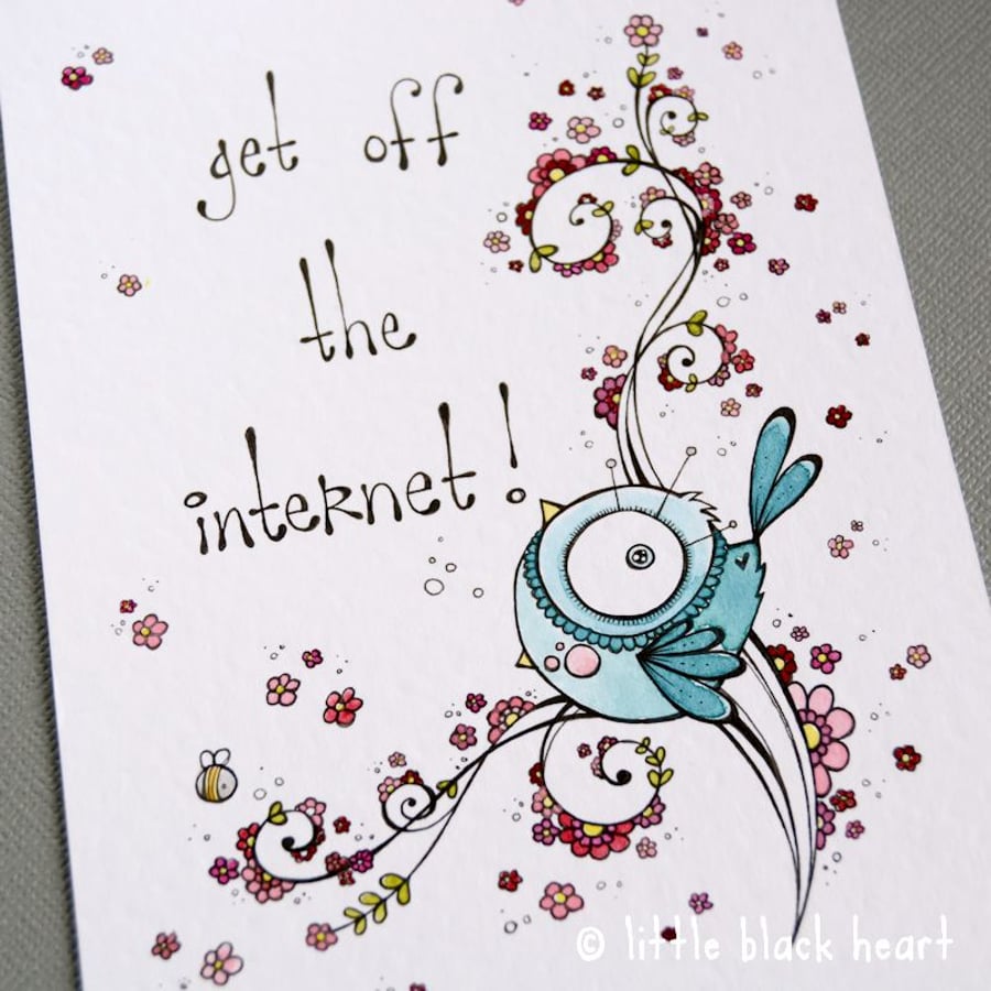 internet bird - original illustration