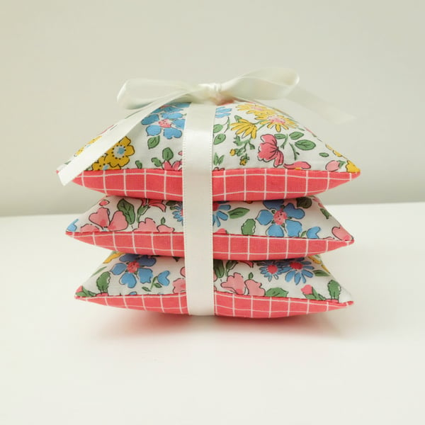 Liberty Floral Fabric Lavender Sachet Trio