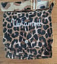 Handmade Leopard Print Denim Crossbody Bag - Untamed