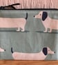 Turquoise Dachshund Coin Purse, Handmade in the UK - Image 2