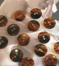 15mm 24L Tortoise Shell (polyester) x 6 Buttons - Image 2