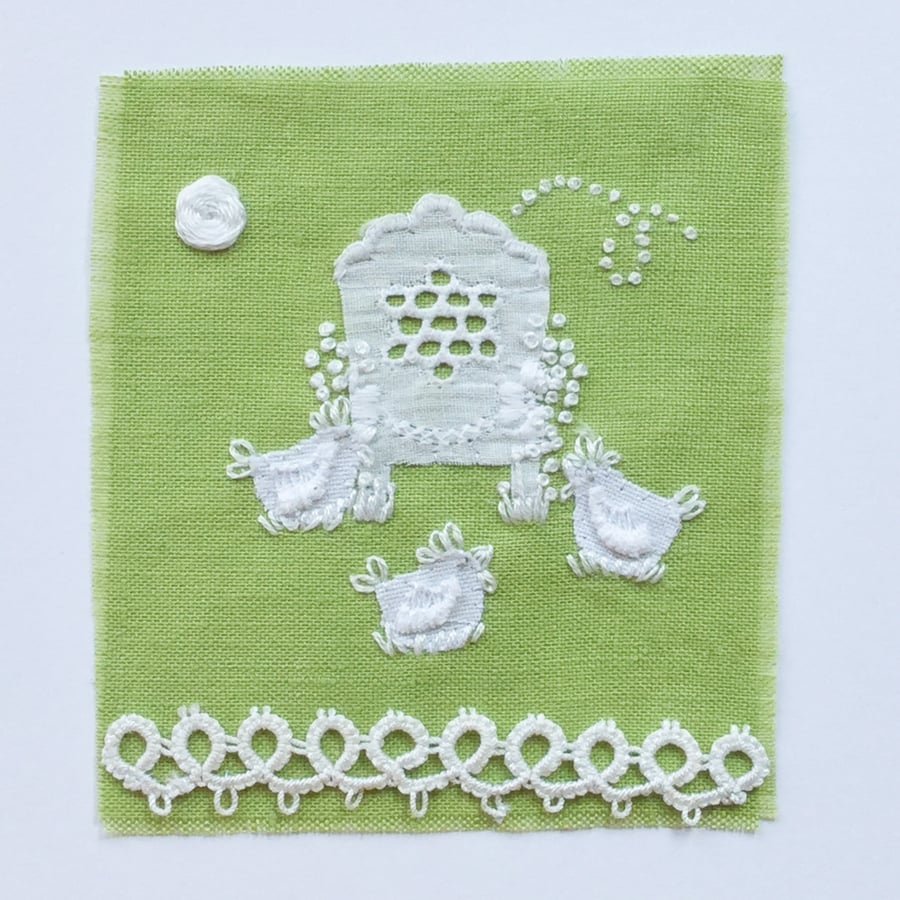 Textile card.