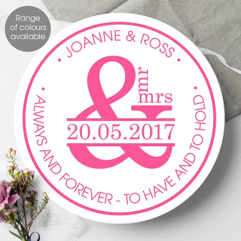 Ampersand personalised wall sign plaque, wedding or anniversary gift idea