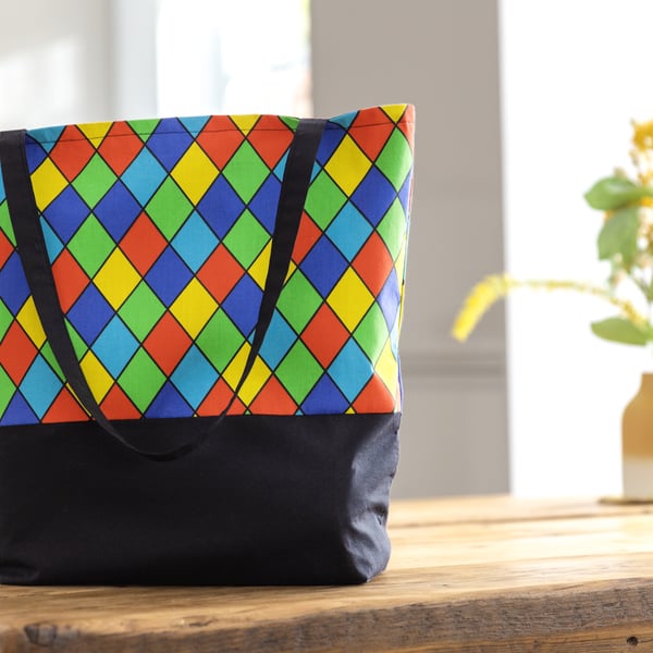 Women's Tote Bag-Handmade. Beach Bag. Shopper Bags. Stylish Tote Bag-TB25