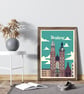 Krakow retro travel poster, Krakow print, Poland travel poster - Image 3