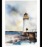 Tobermory Lighthouse, Original Watercolour Painting. - Image 2