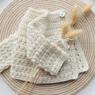 Bobtail Cardigan Merino Wool Blend Newborn