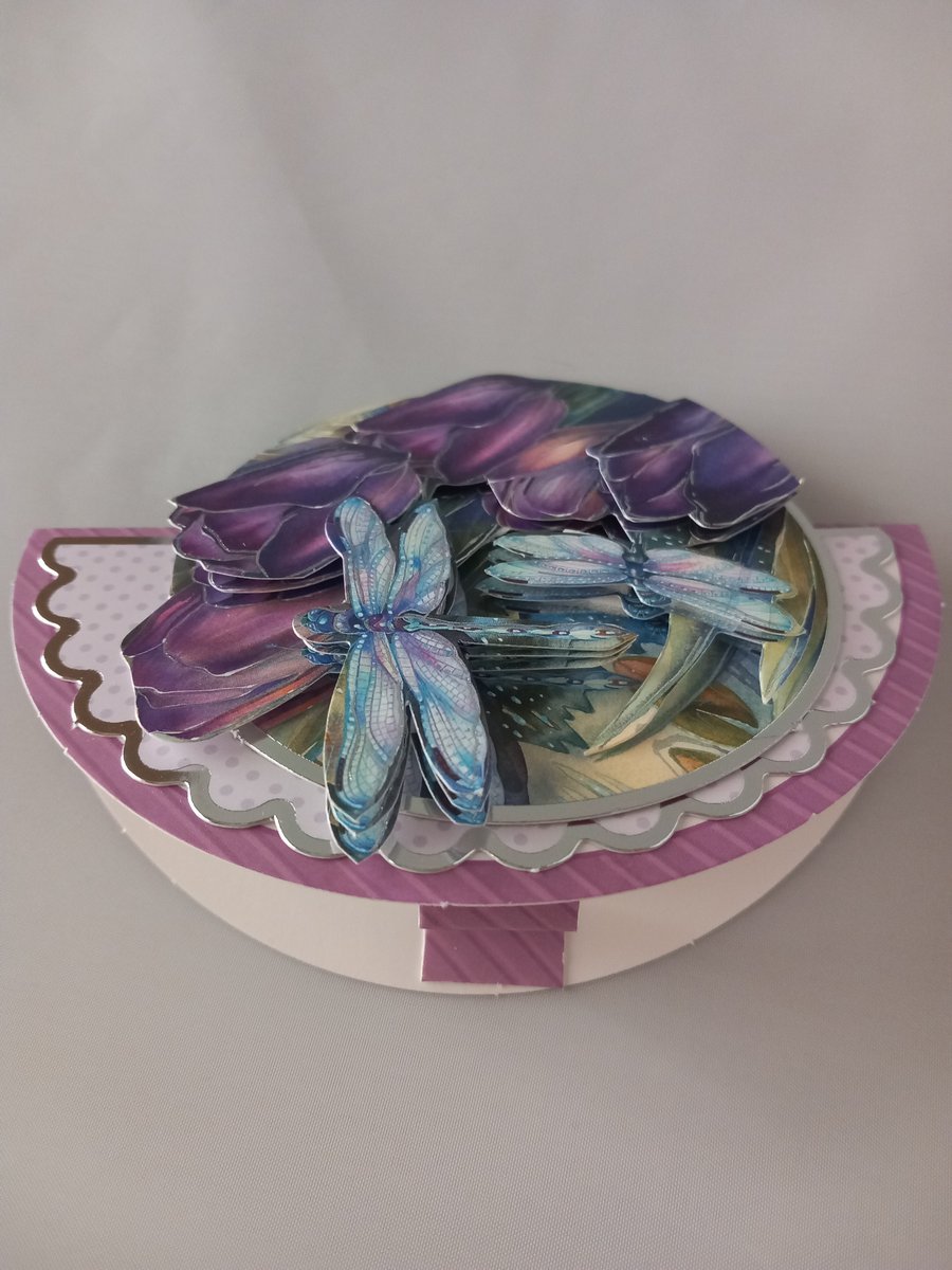 Ladies rocker birthday card decoupage cute