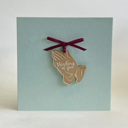 'Thinking of you' card with detachable decoration