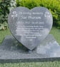  Memorial Grave Marker Heart GraveStone Granite Slanted Memorial Plaque Stone - Image 3