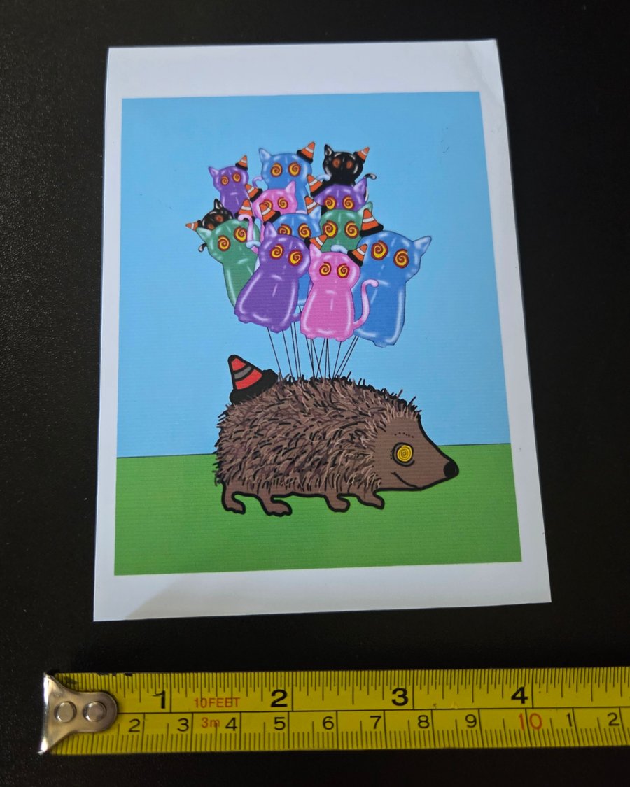 Nipfest Hedgehog balloon magnet large