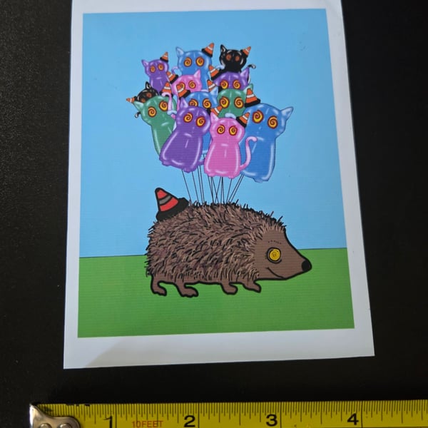 Nipfest Hedgehog balloon magnet large