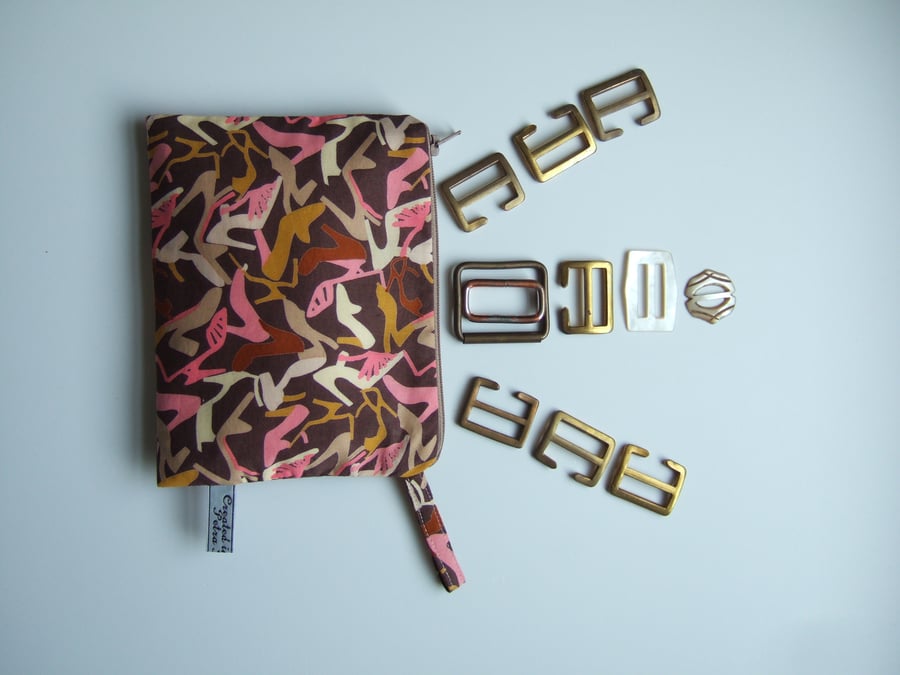 Liberty shoe design. Purse, cosmetics bag or headphones case. 