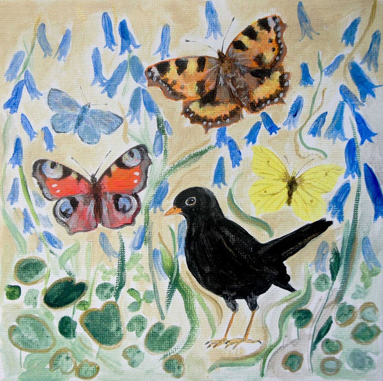 Spring Garden, Original Painting On Canvas