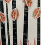 Unique Collograph Print with Collaged Leaves and Grasses - Autumn Jewels - Image 4