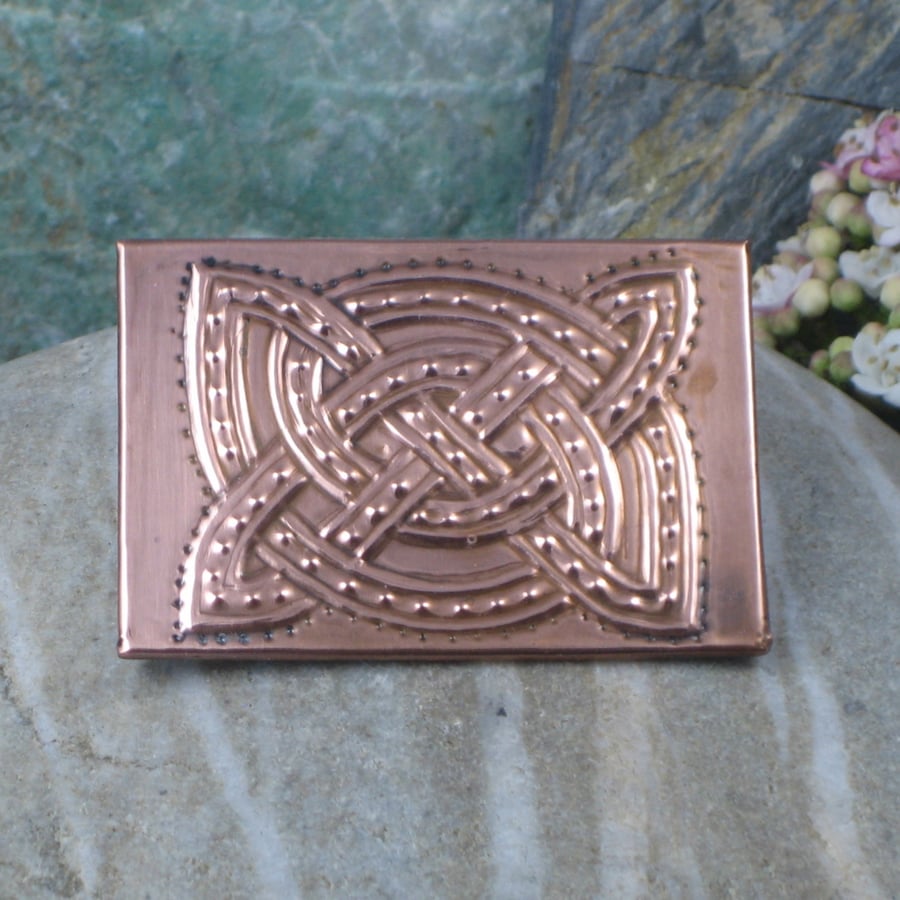 Sale! Handmade Celtic Copper Brooch