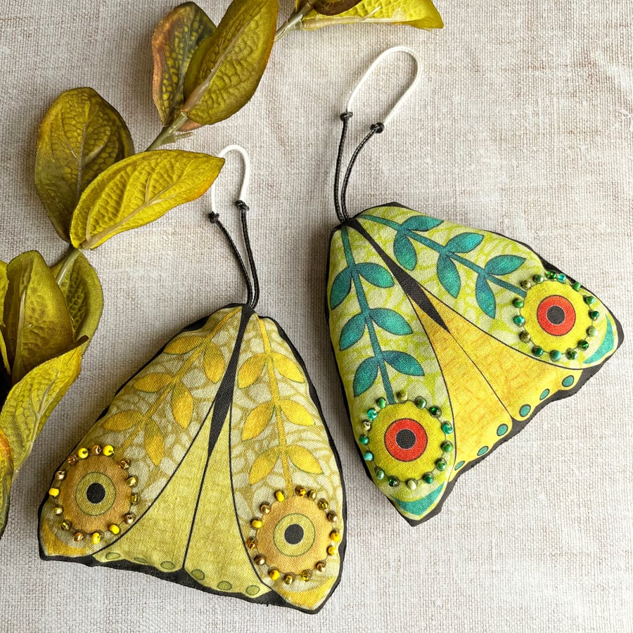 Two quirky lavender bags, scented gift, hanging lavender sachets, gift for mum