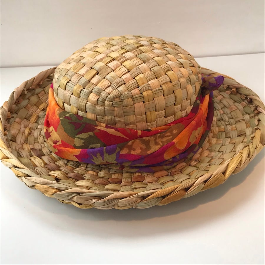  Rush Hat - Domed Boater - Handmade  in Cornwall  606