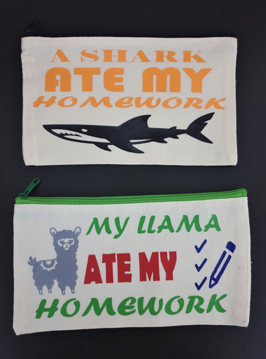 Children's novelty pencil case with funny slogan