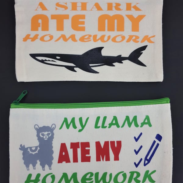 Children's novelty pencil case with funny slogan