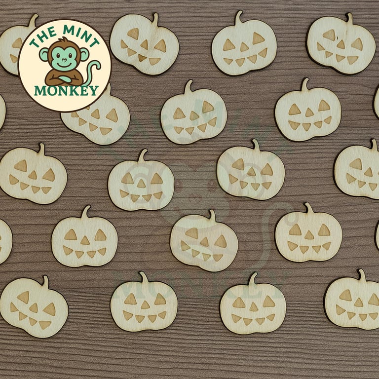 Halloween Pumpkin wooden Confetti - Table Scatter - Crafts - party