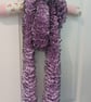 Lilac Frilled Scarf With Sequins 