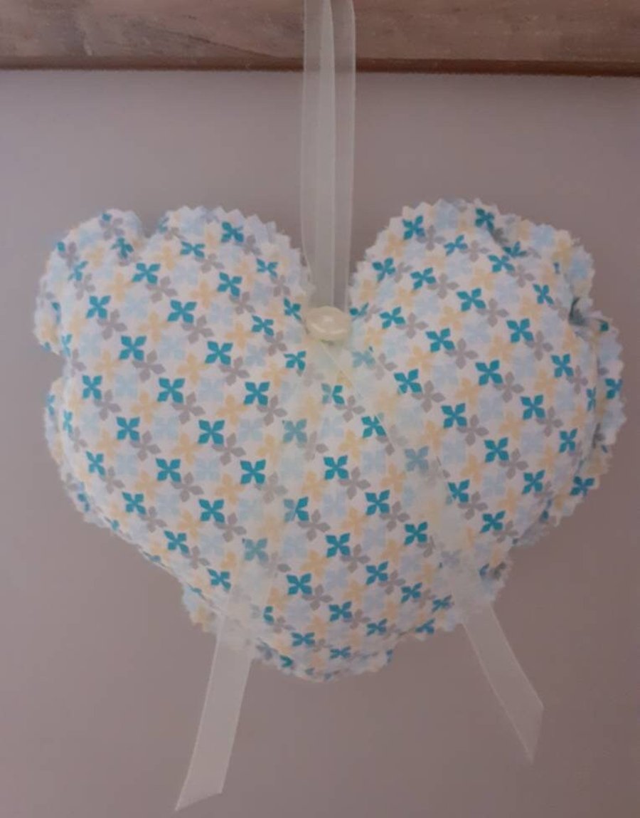 Handmade Fabric Heart Decorations