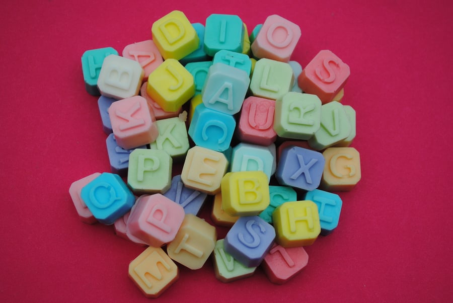 alphabet novelty soap tiles x 26 peices