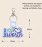 Know Your Worth Keyring Positive Embroidered Bag Charm - Image 5
