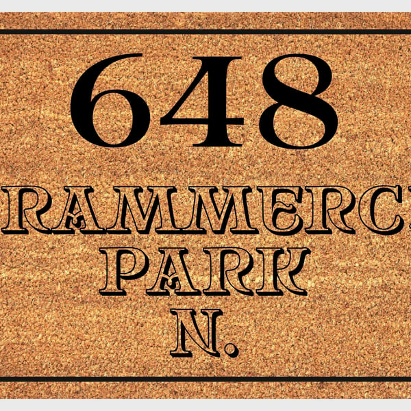 Address Door Mat - Personalised Street Address Welcome Mat