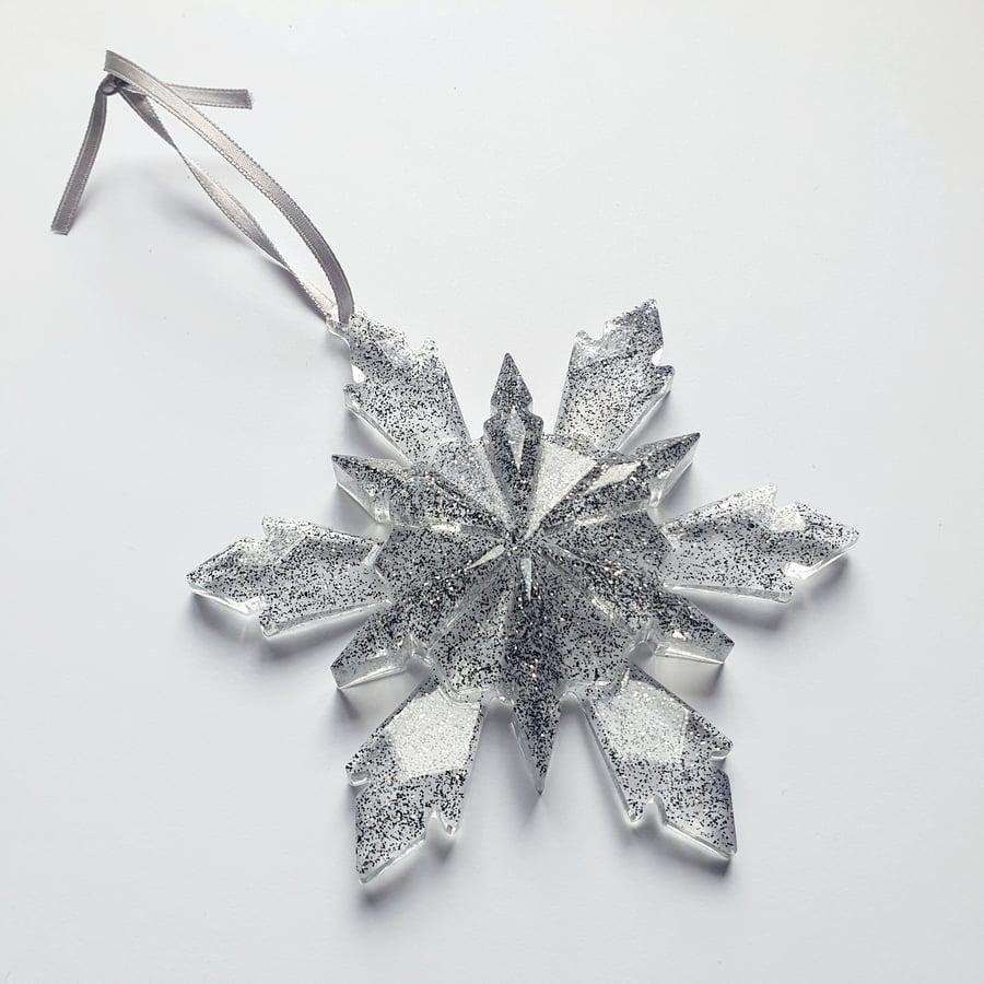 Large resin snowflake decoration