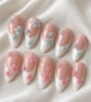 Handmade Dainty mini  floral garden   Press-On Nails — Reusable False Nails - Image 3