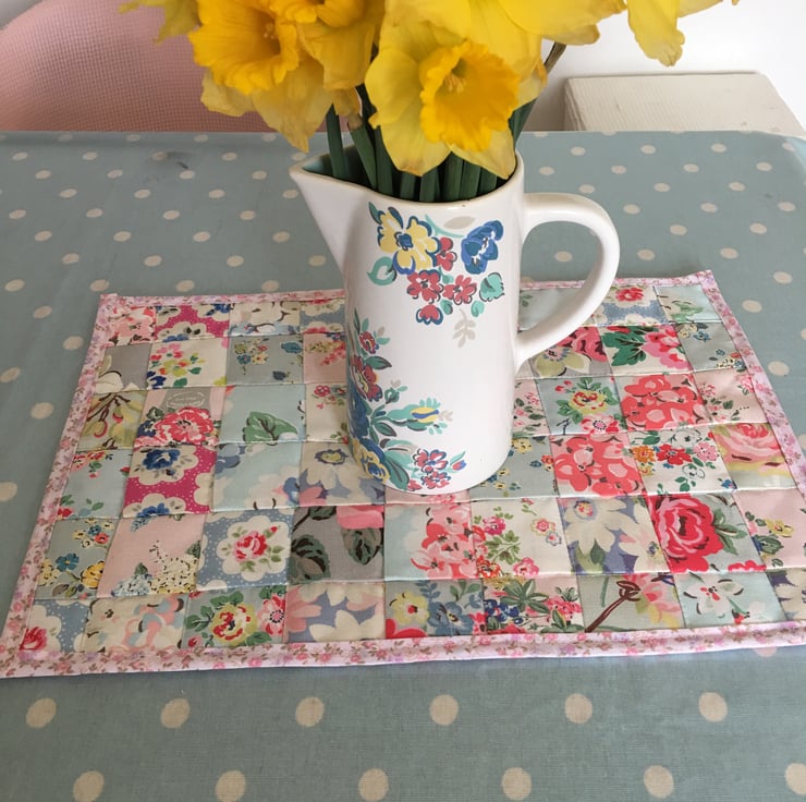 Patchwork table mat in Cath kidston fabrics Folksy
