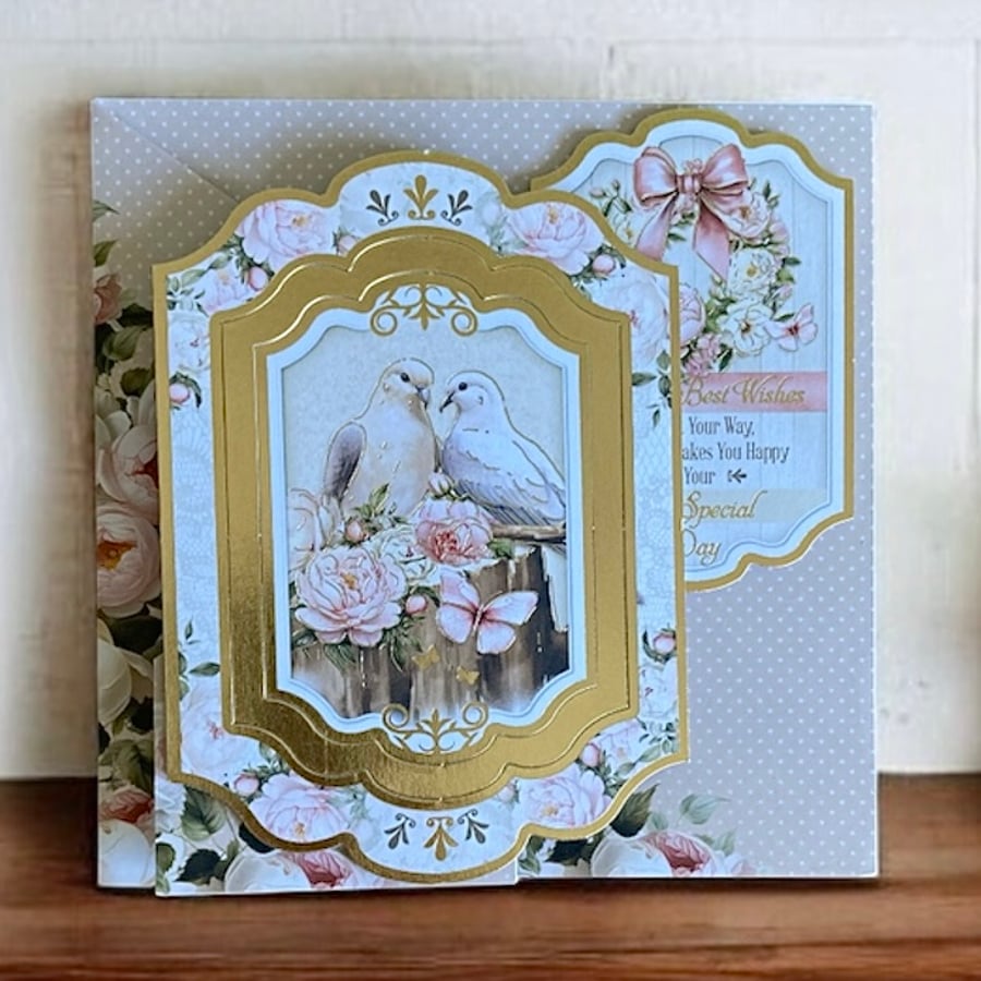 Love Birds Congratulations Card for an Engagement, Wedding or Anniversary 