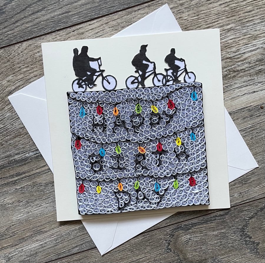 Stranger Things Birthday Card 6x6” with Blank Insert