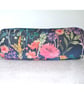 Velvet Bolster Cushion Cover 16" x 6" Round Cylinder Floral Pink Orange Blue - Image 6
