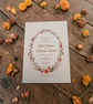 Autumn Floral Wedding Invitation