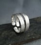 Ring Stack Duo in textured sterling silver from Balance Me range - Image 4
