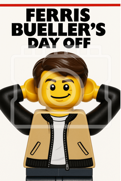FERRIS BUELLER'S DAY OFF - LEGO-Inspired Movie Print - Ready to Frame