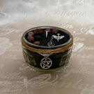 Dark Witch Ritual Candle – Handmade Gothic Decor
