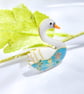 Hand-painted Swan Brooch - Image 3