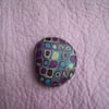 Chunky Pebble Art Bead - Plum Kaleidoscope
