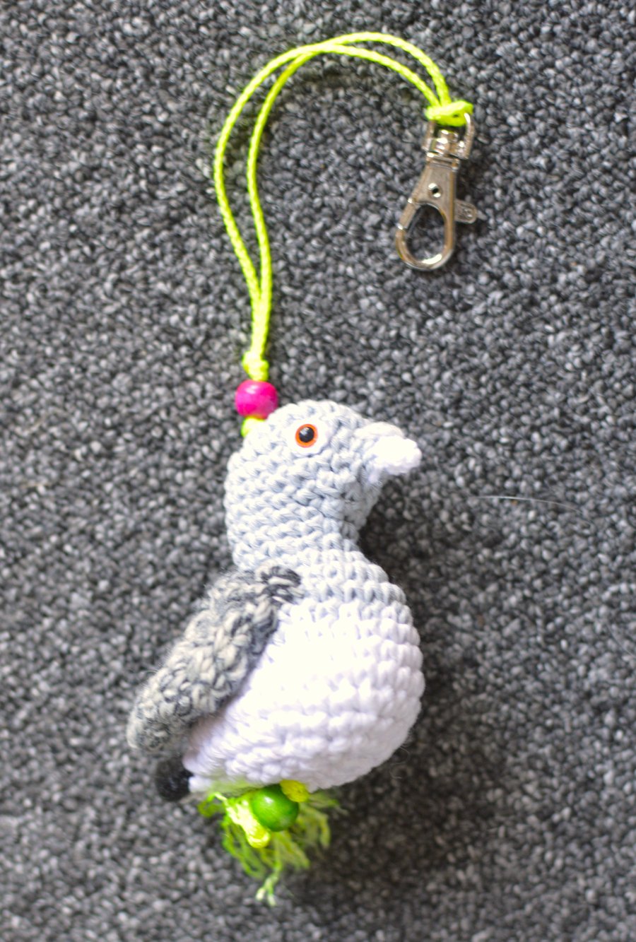 Crochet Pigeon Bag Ornament