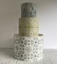 Hand Printed Linen Lampshade in Chartreuse Green - Image 5