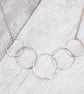 Hammered Five Circle Necklace - Image 4