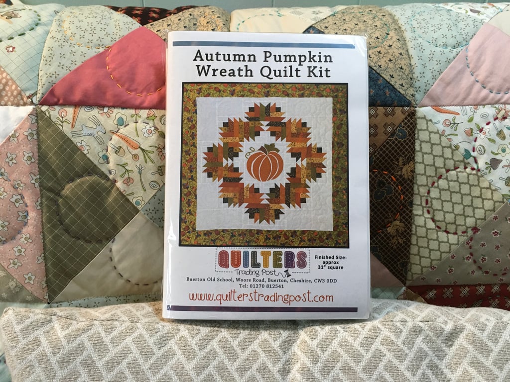 Quilt Kit to Sew. Autumn Pumpkin Wreath Quilt Kit by Quilters Trading Post..