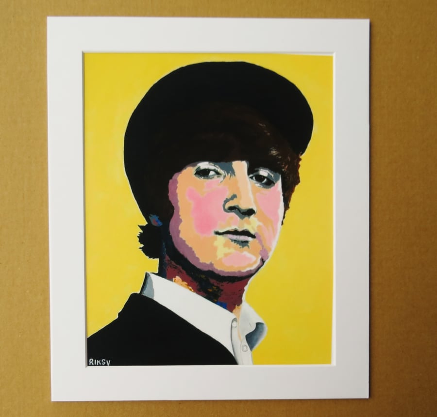 JOHN LENNON ART PRINT WITH MOUNT