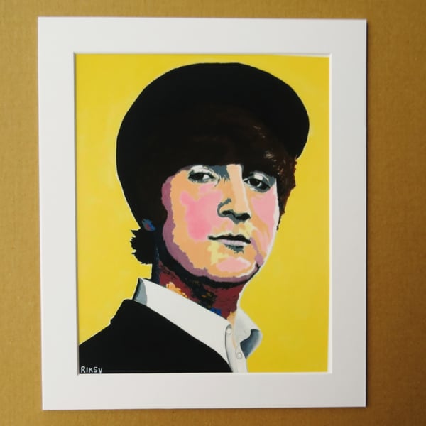 JOHN LENNON ART PRINT WITH MOUNT