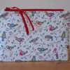 Cath Kidston 'Little Birds' Fabric Storage Pouch Make Up Bag Case
